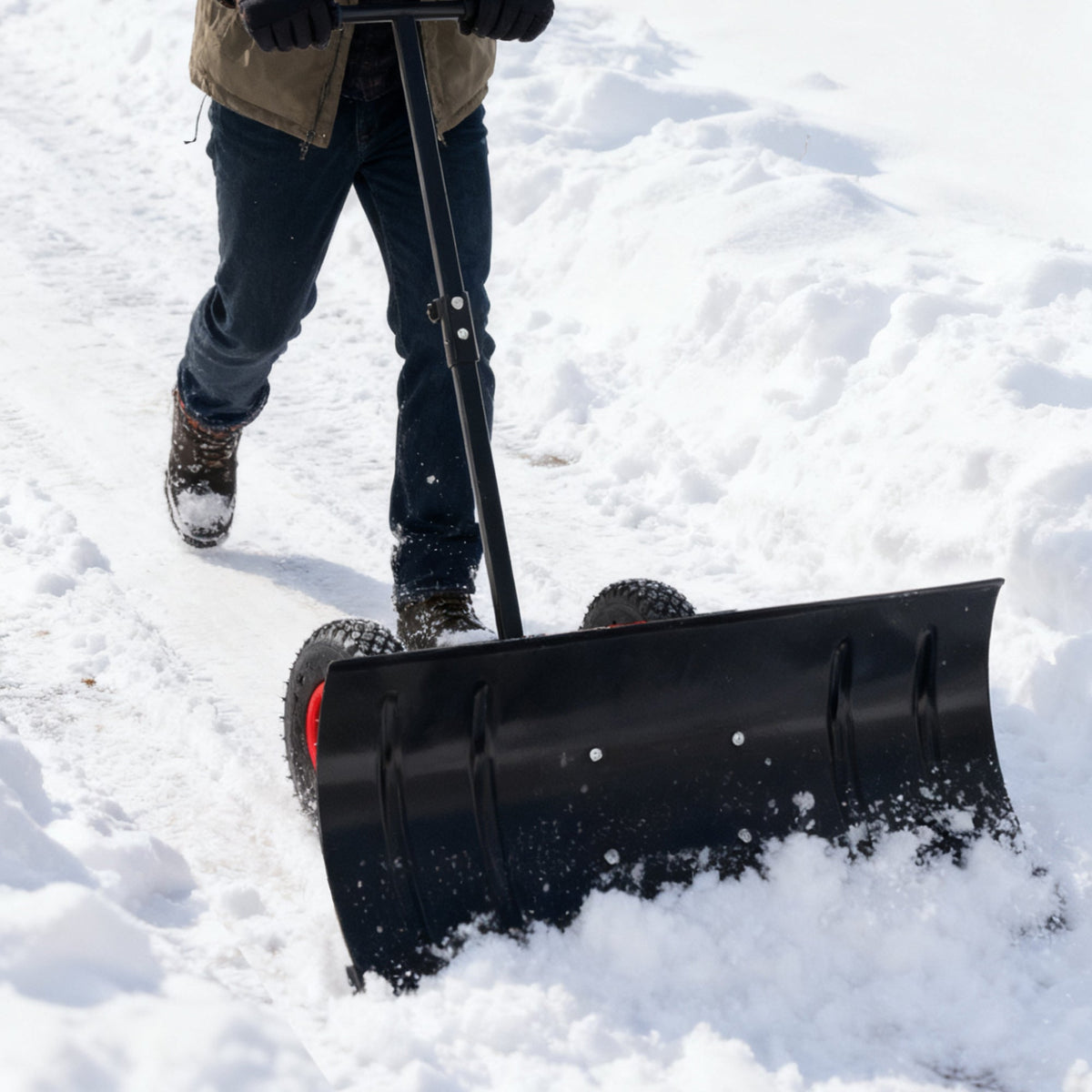 30" Wide Metal Snow Pusher