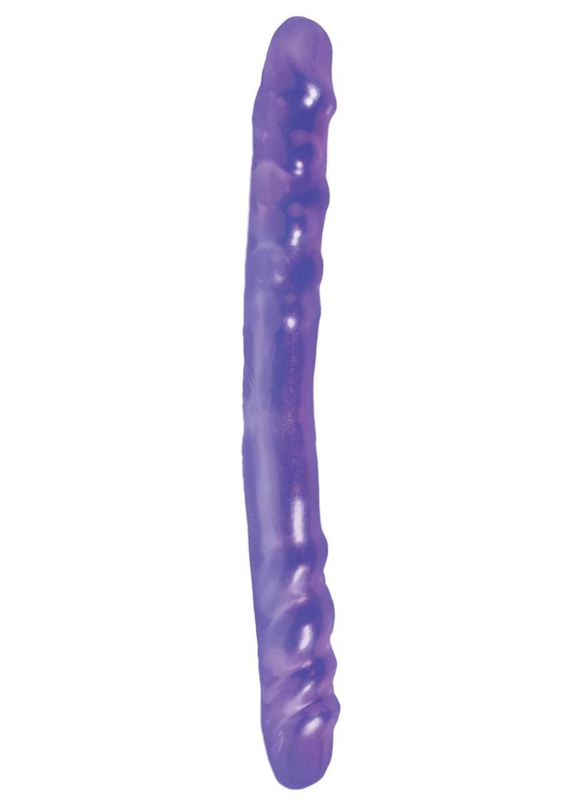 Basix Rubber Works 16 Inch Double Dong Purple Flexible Dildo