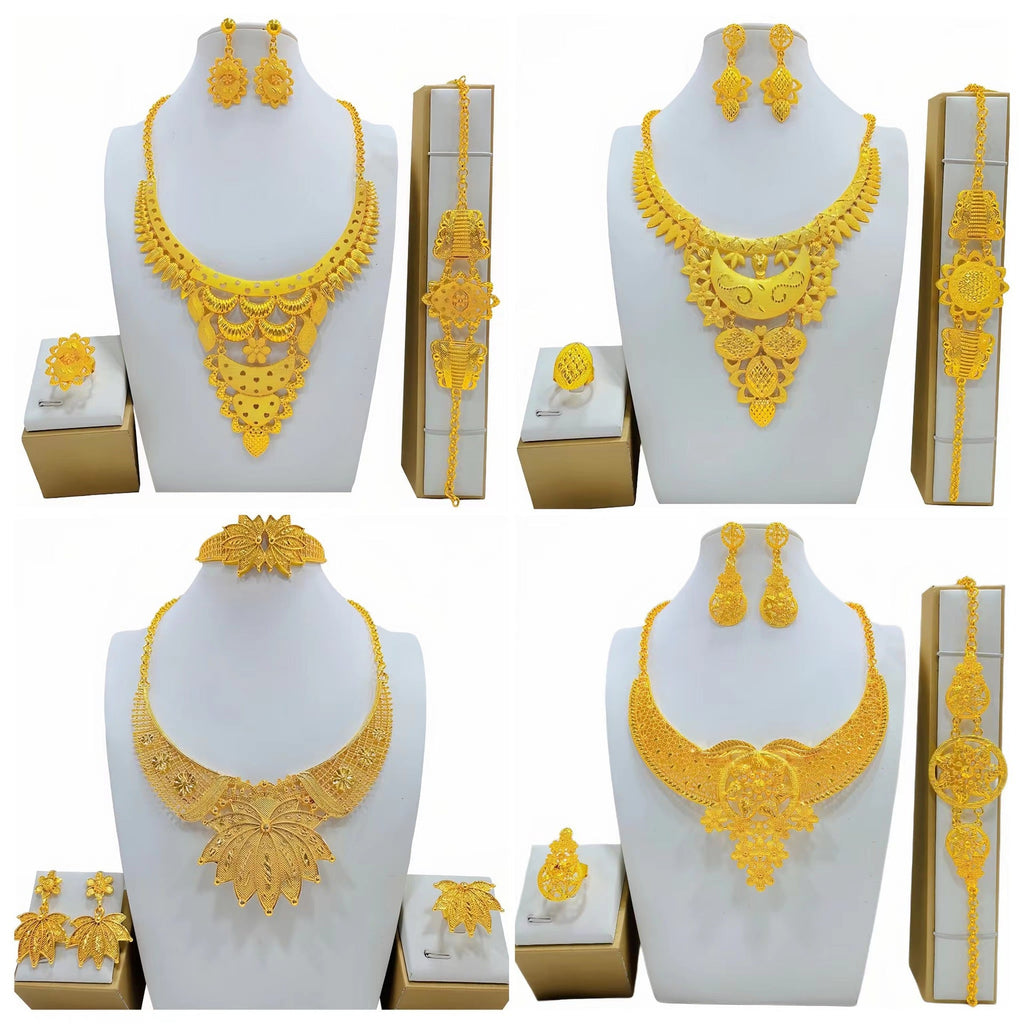 Women's Fashion All-match Jewelry Mirror Jewelry Suit