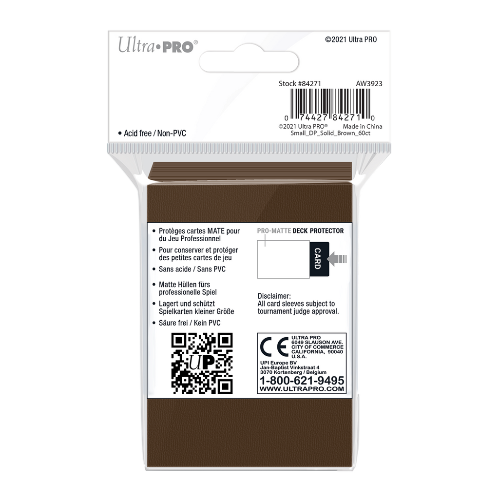 Ultra PRO: Small 60ct Sleeves - PRO-Matte (Brown)