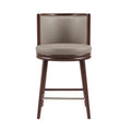 Evalyn Wood Upholstered Counter Stool