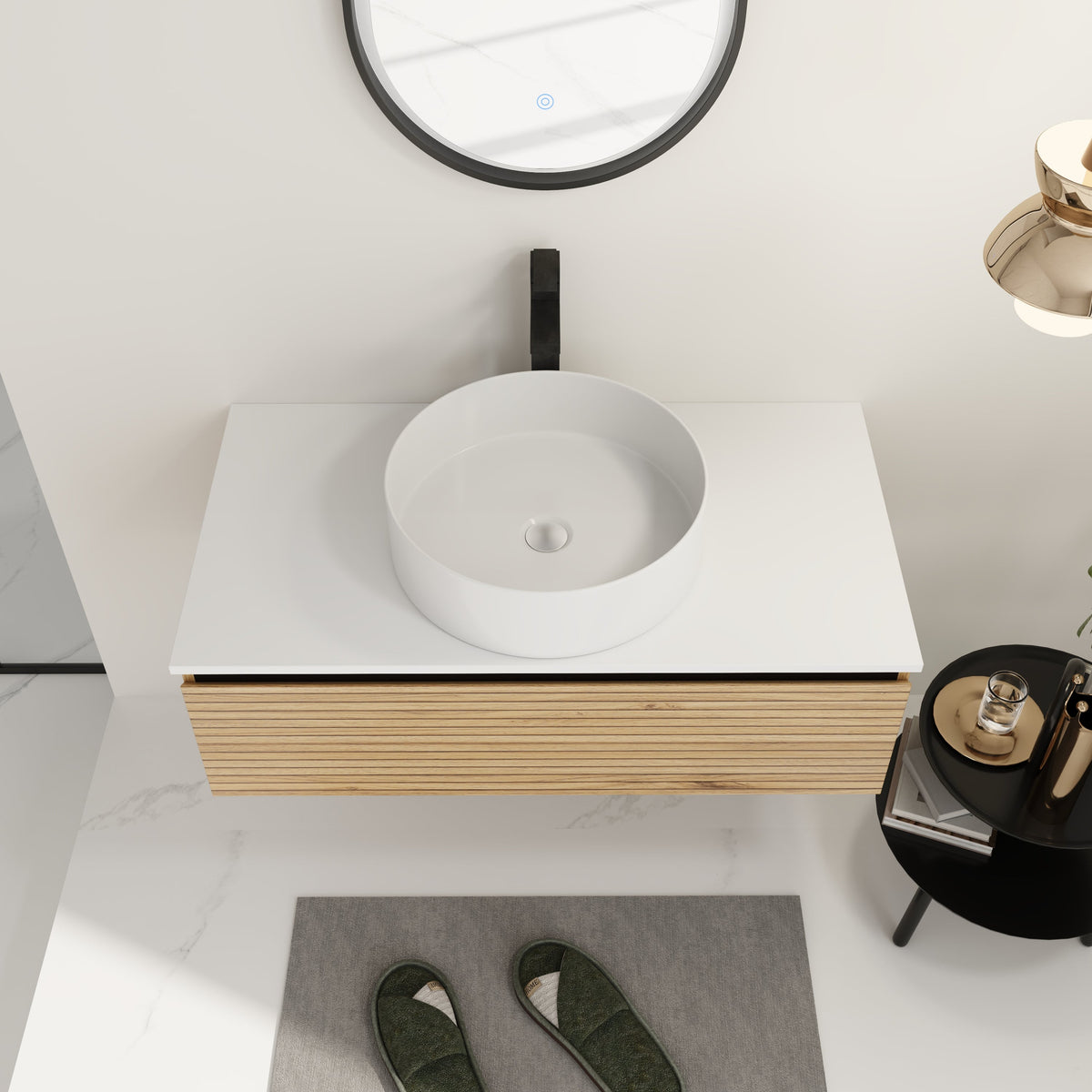 36'' Wall-Mounted Bathroom Vanity