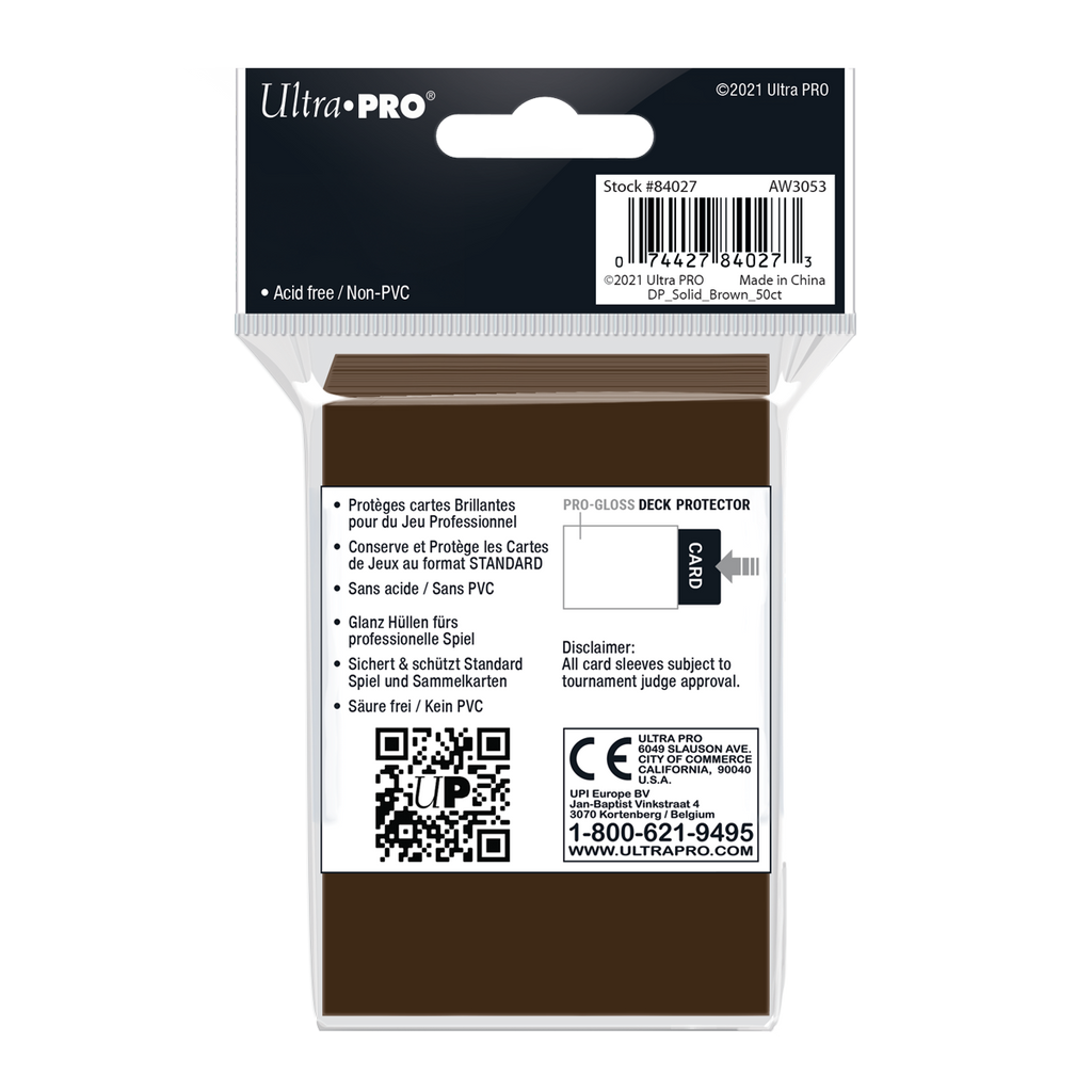 Ultra PRO: Standard 50ct Sleeves - PRO-Gloss (Brown)
