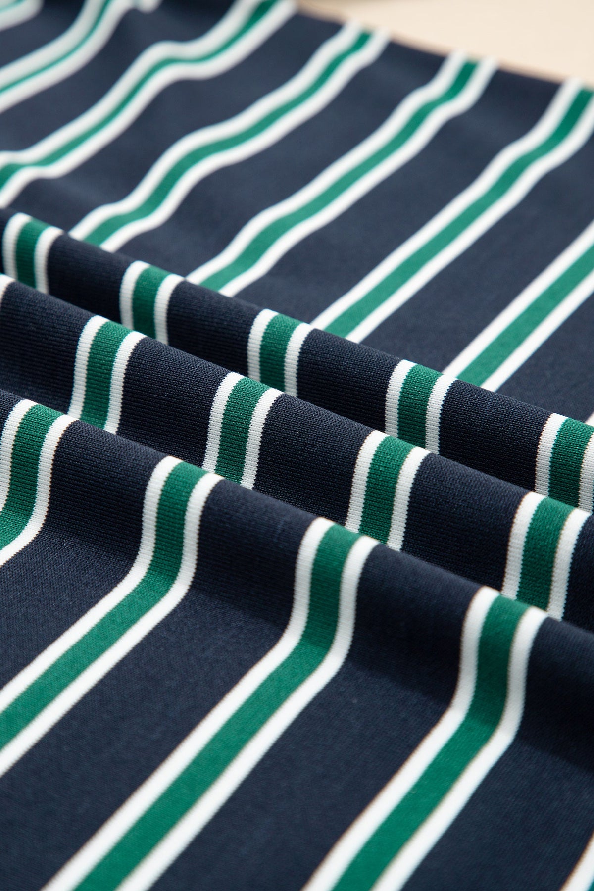 Stripe Colorblock Chest Pocket Long Sleeve Top