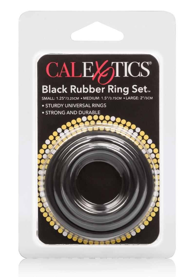 CalExotics Black Rubber Ring Set 3 Piece Universal