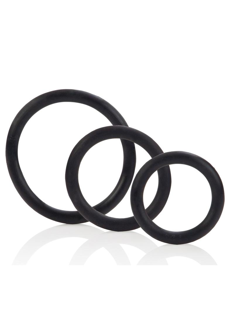 CalExotics Black Rubber Ring Set 3 Piece Universal