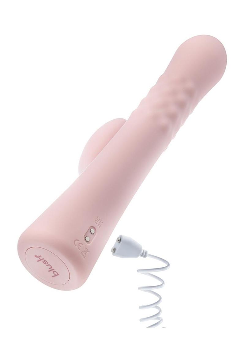 Blush Jaymie Rabbit Vibrator with Pulsating Shaft 10 Vibration Modes