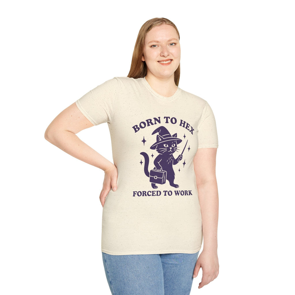 Born to Hex Forced to Work Cat T-Shirt