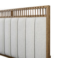 King Upholstered and Strap Panel Bed
