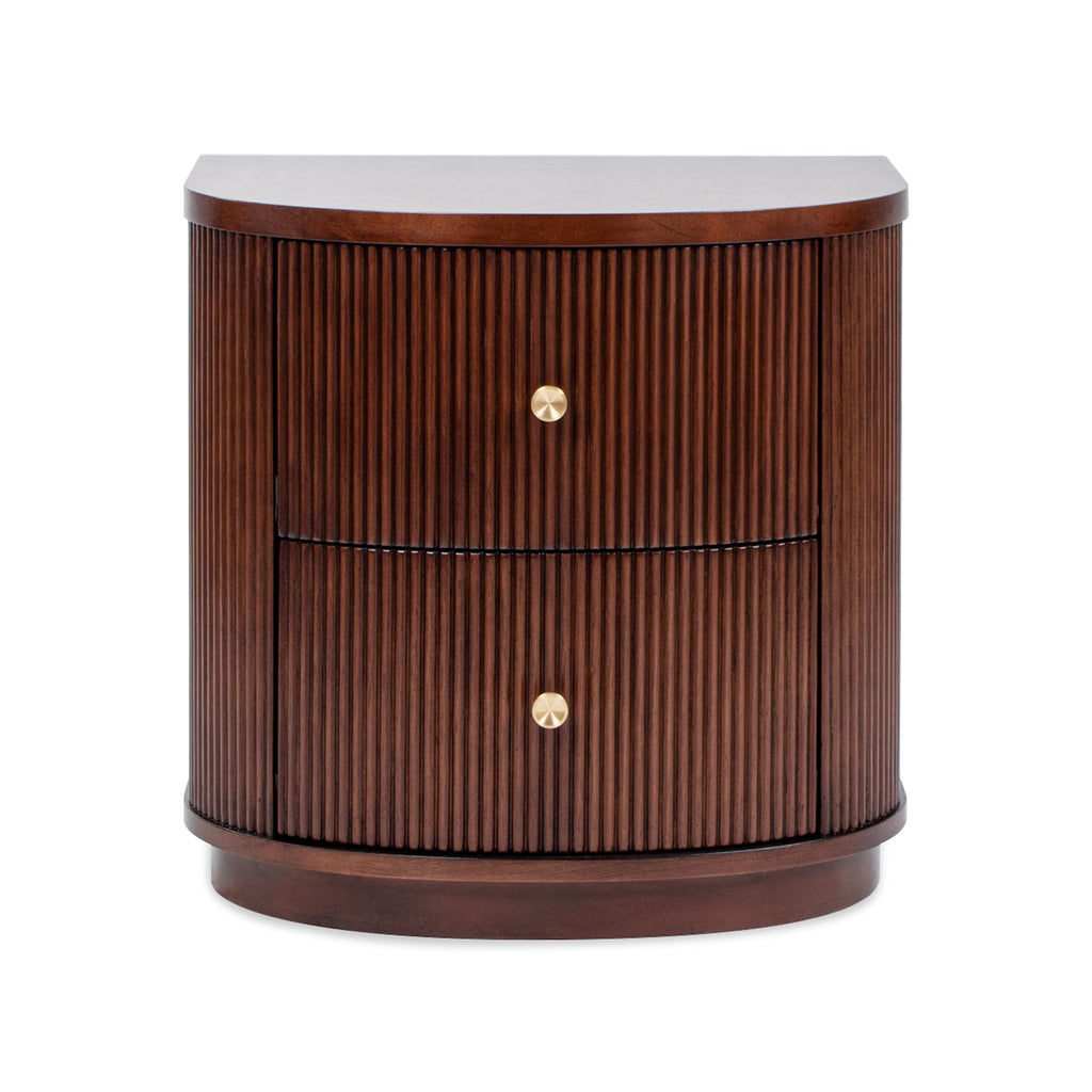 Valentine 24" 2-Drawer Storage Side Table, Dark