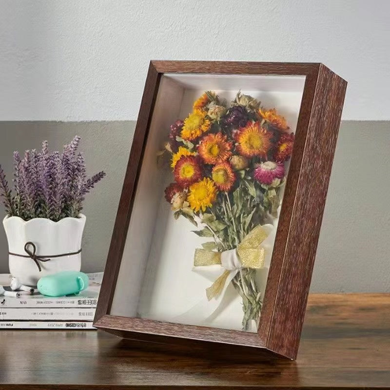 Hollow Dried Flower Photo Frame Diy Table Decoration Preserved Fresh Flower Storage Three-dimensional Handmade
