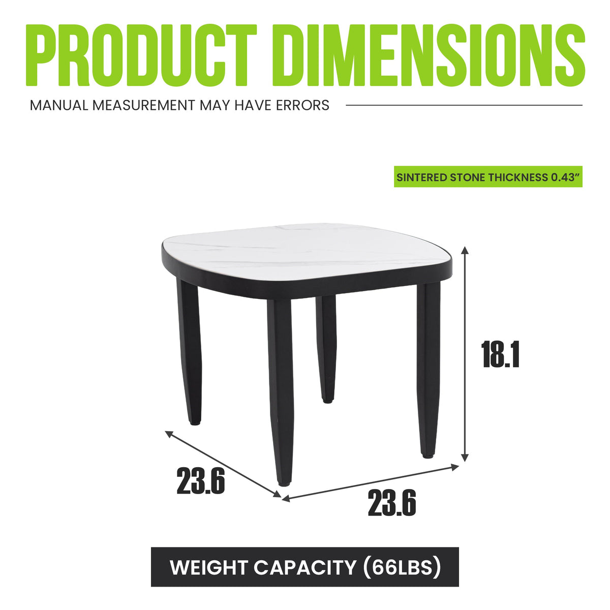 Modern Outdoor Elegance Arc 23.6'' Side Table