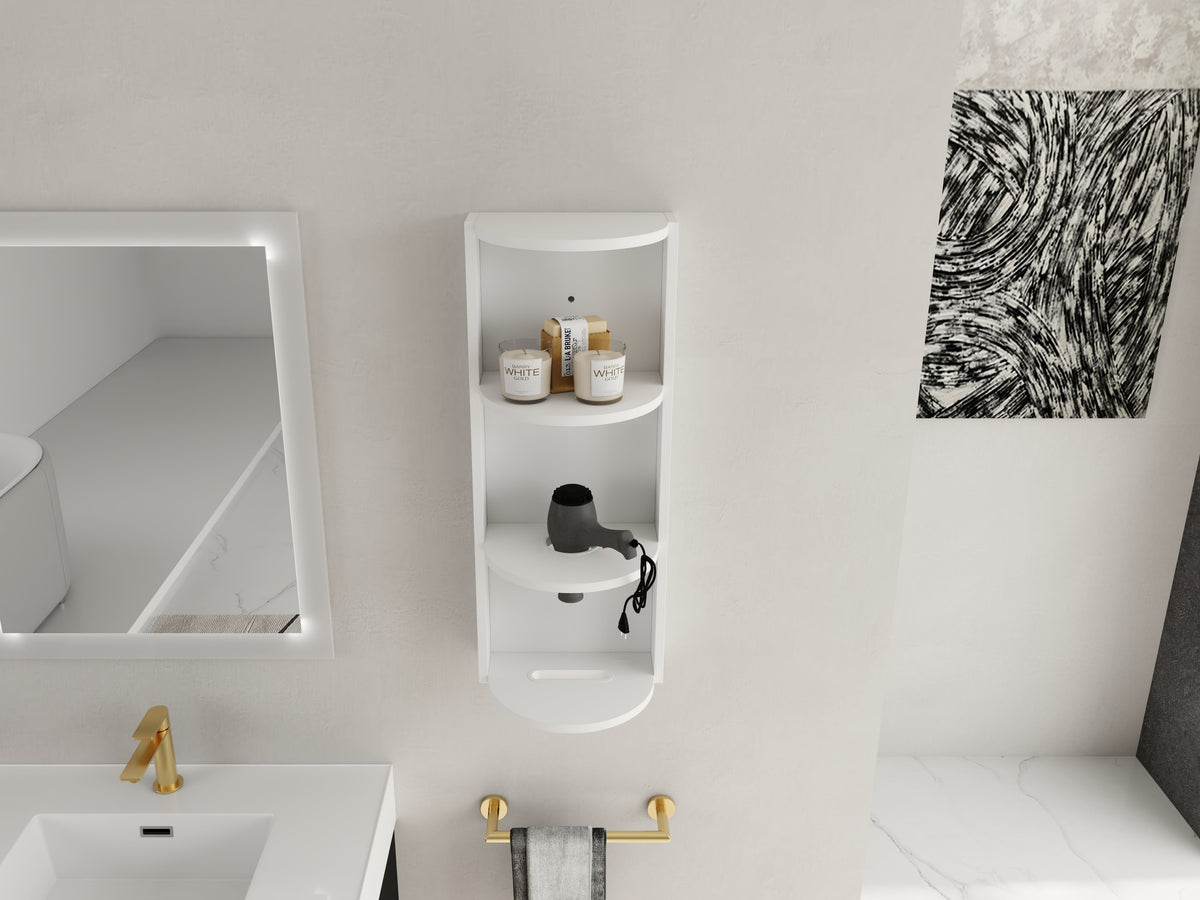 12" Bathroom Wall-Mounted Storage Rack