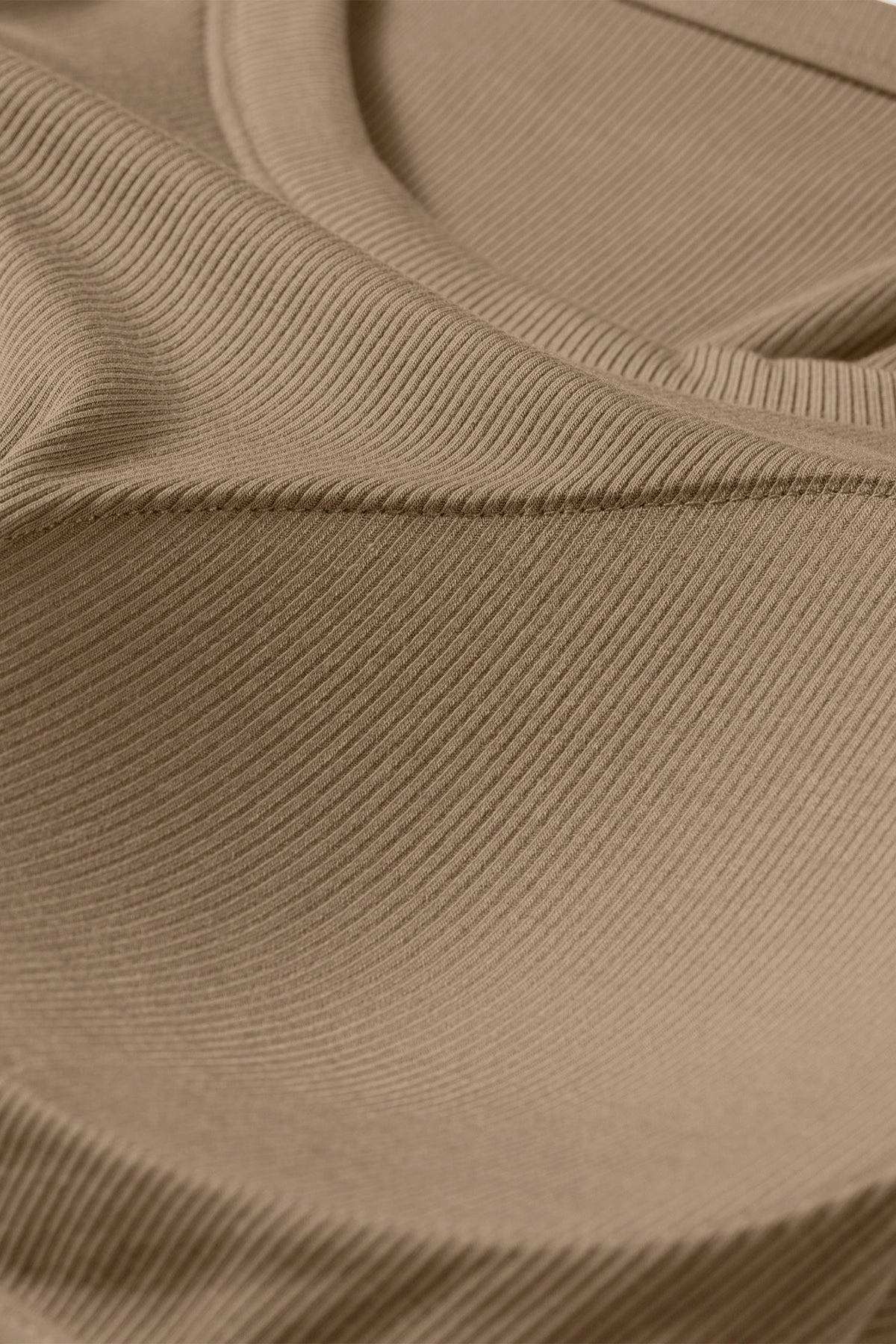 Dark Khaki Slim Ribbed Padded Tank Top