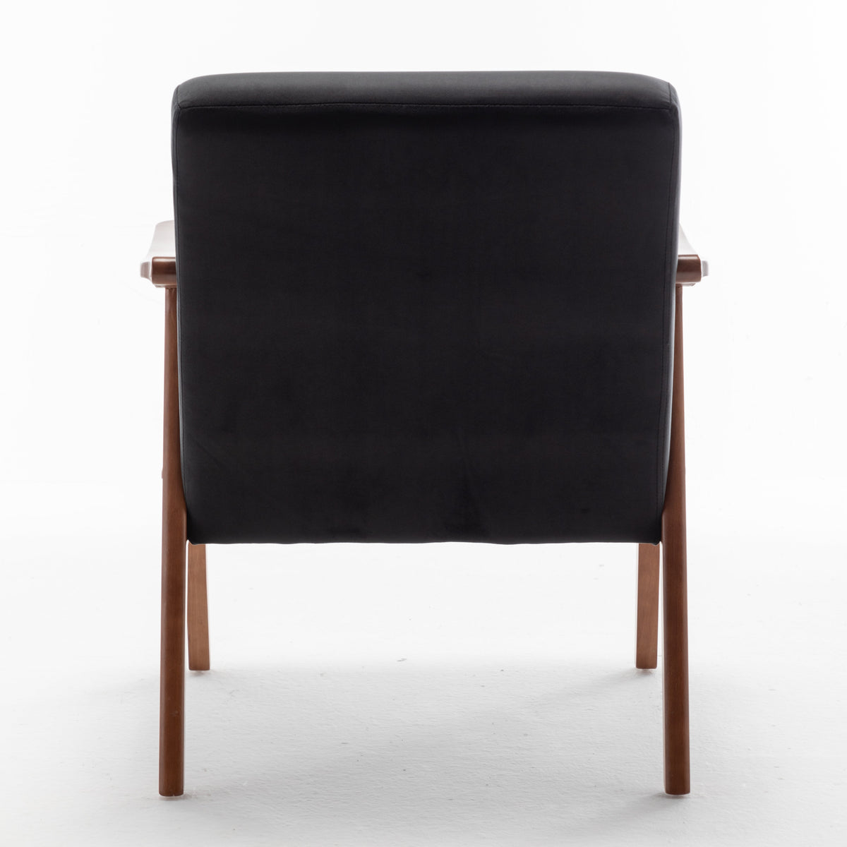 Accent Chair with Velvet Upholstery and Solid Wood Frame