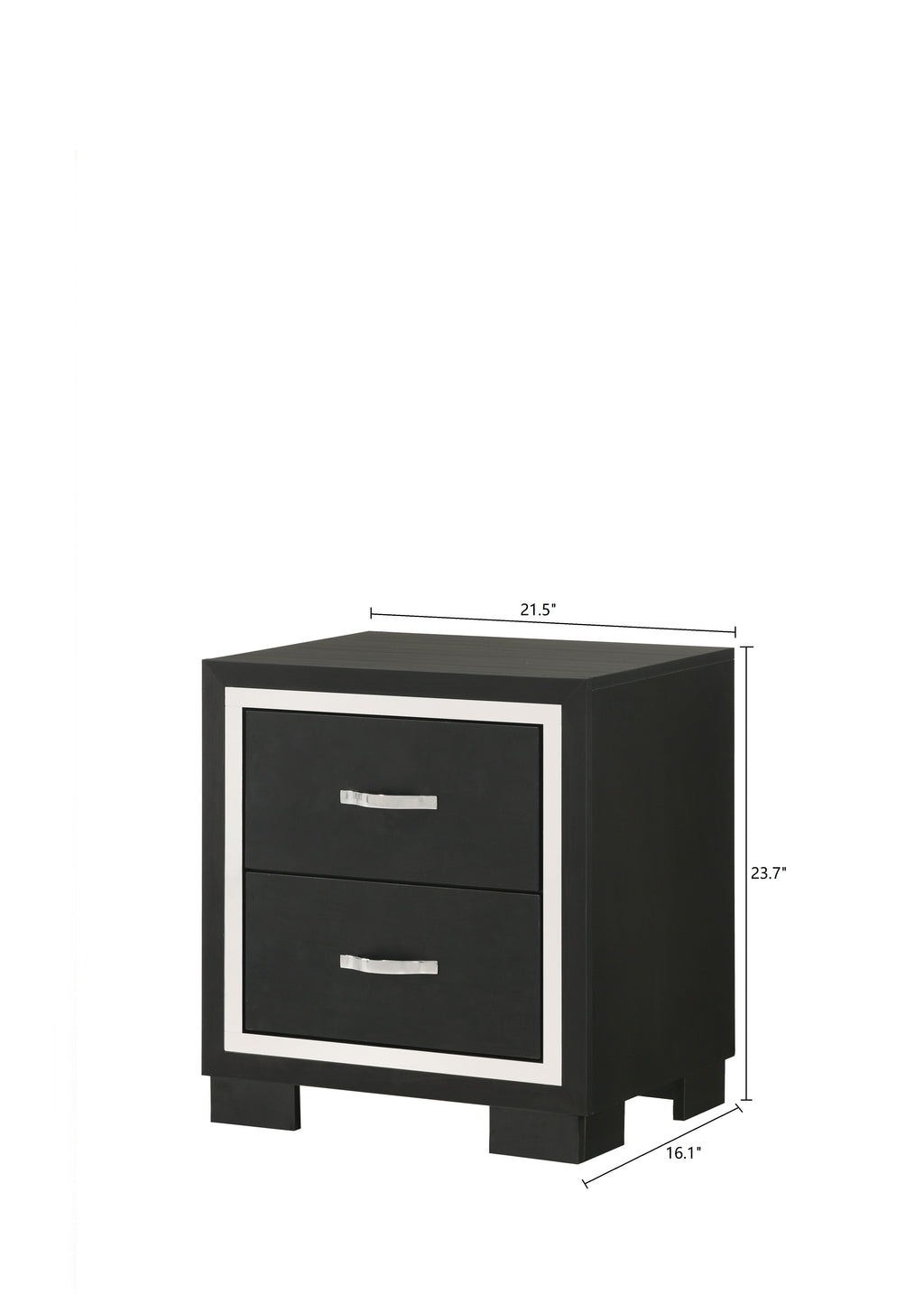 Modern Glam 2-Drawer Nightstand
