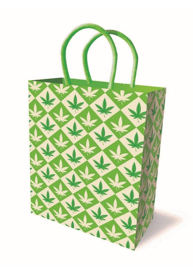 Cannabis Diamonds Gift Bag Green Leaf Design