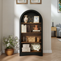 47" Freestanding Display Rack with Woodgrain Shelves