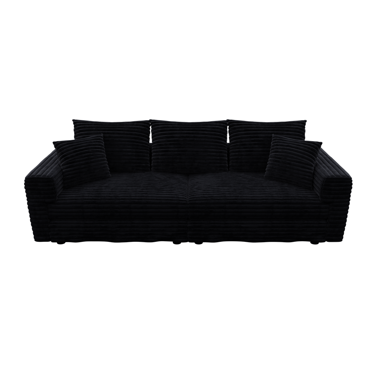 82.7" Plush Corduroy 3-Seat Sofa