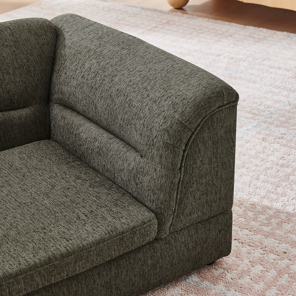 Oversized Pet Sofa, Curved Armrest Rectangular Dog Sofa