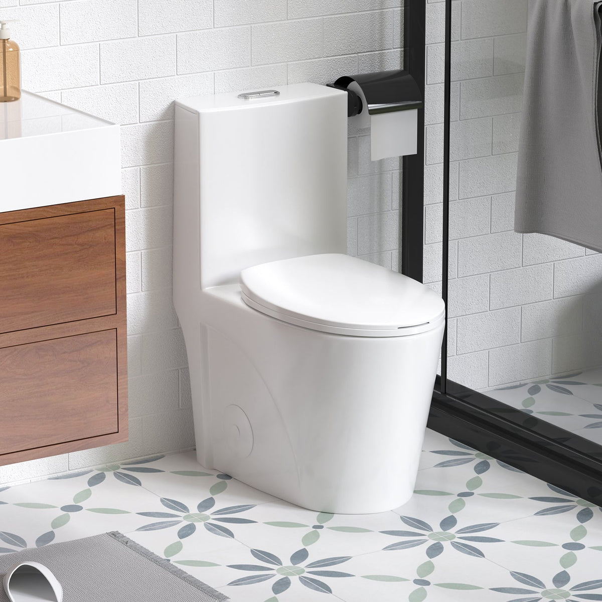 1.1/1.6 GPF Tornado Flush One-Piece Toilet