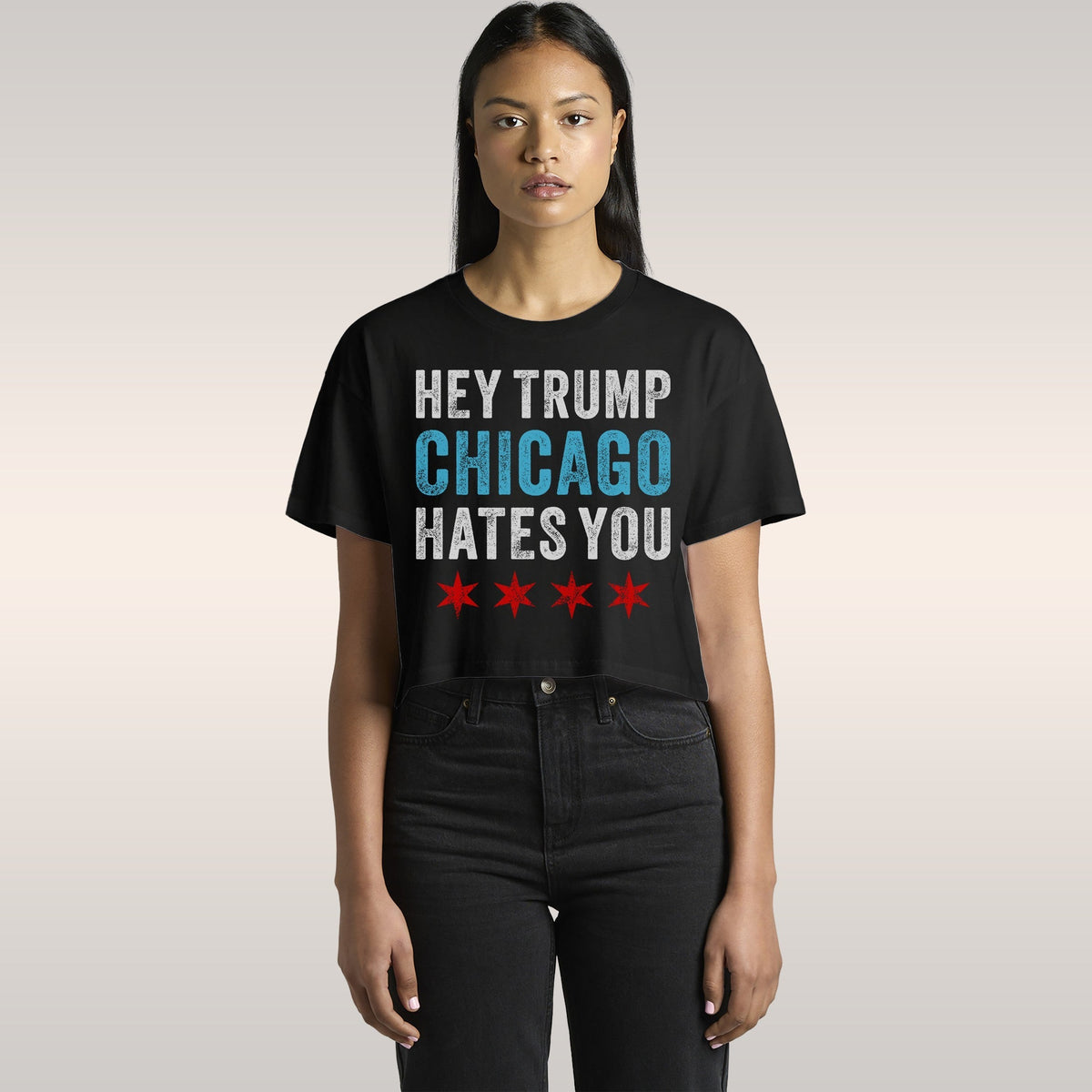Chicago Hates Trump Women's Baby Tee