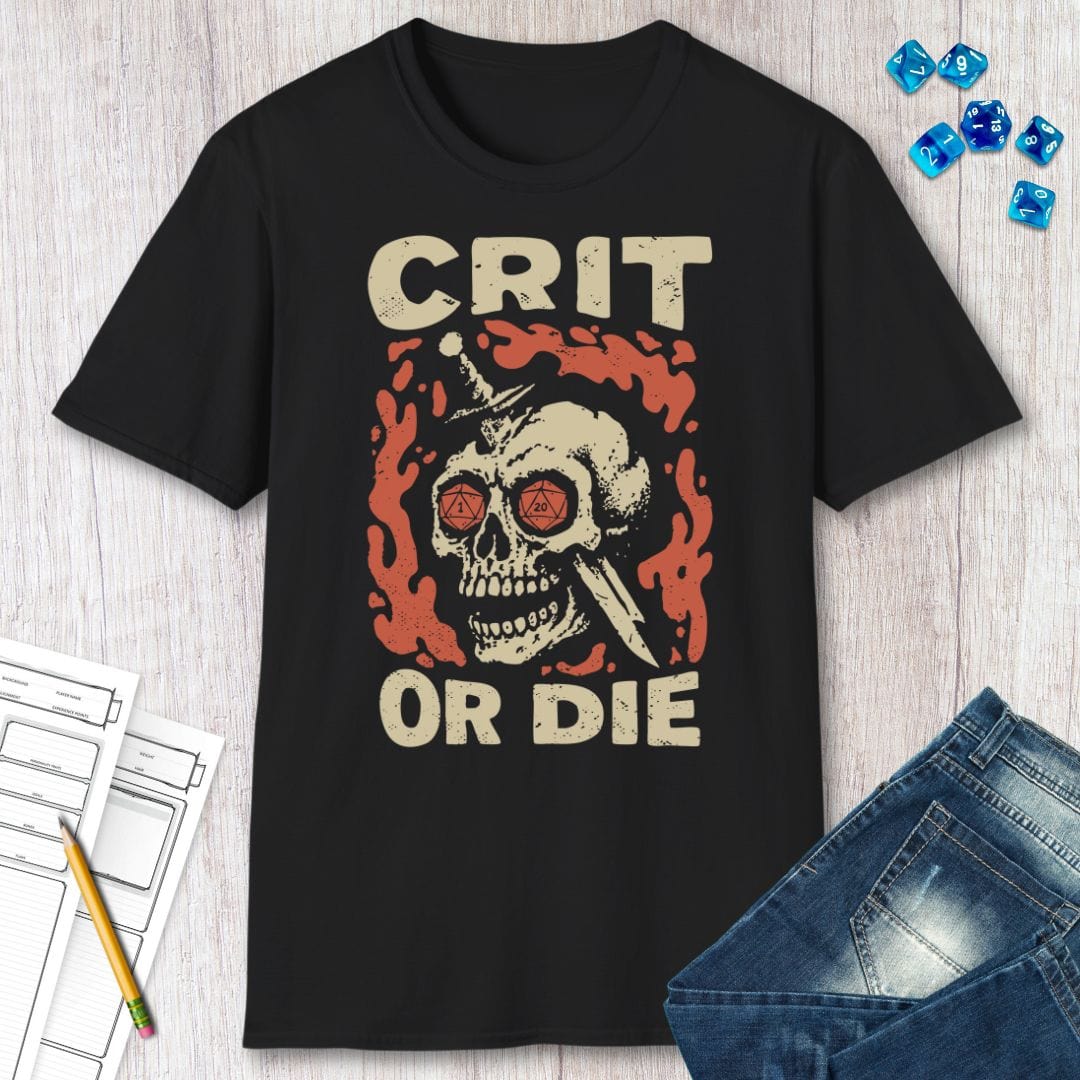 Crit or Die D&D T-shirt