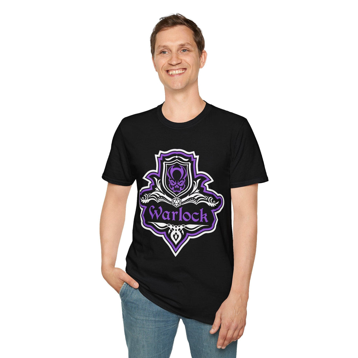 D&D Warlock Class Fancy Emblem T-Shirt