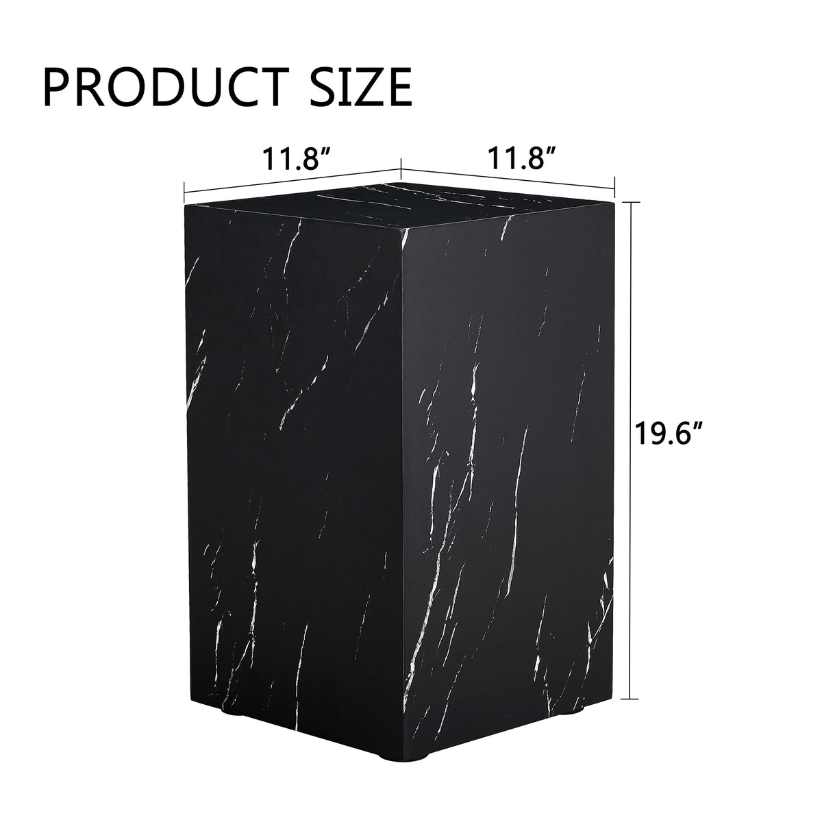 MDF Table - 11.8 x 11.8 x 19.6 Inch
