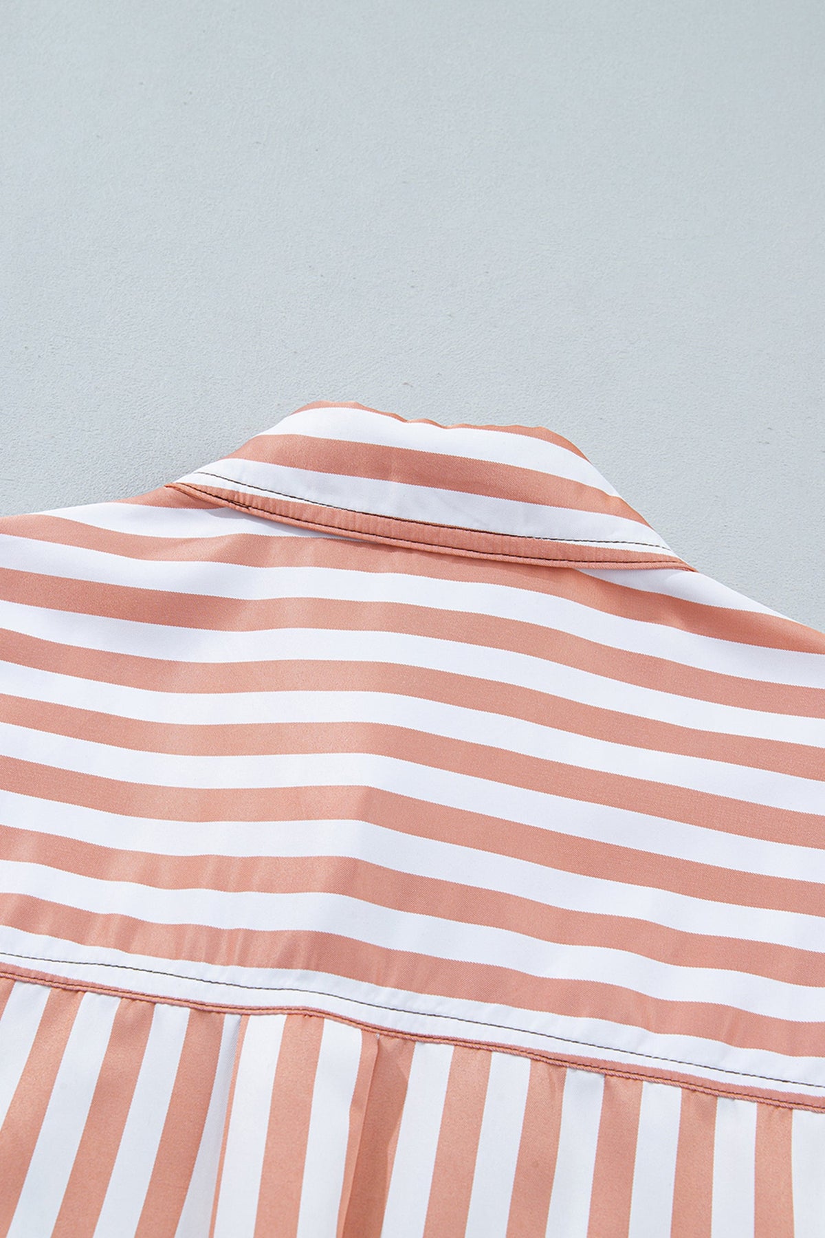 Brown Stripe Western Button Down Long Sleeve Casual Shirt