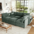 Modern Sectional Sofa Modular Sofa with Movable Ottoman