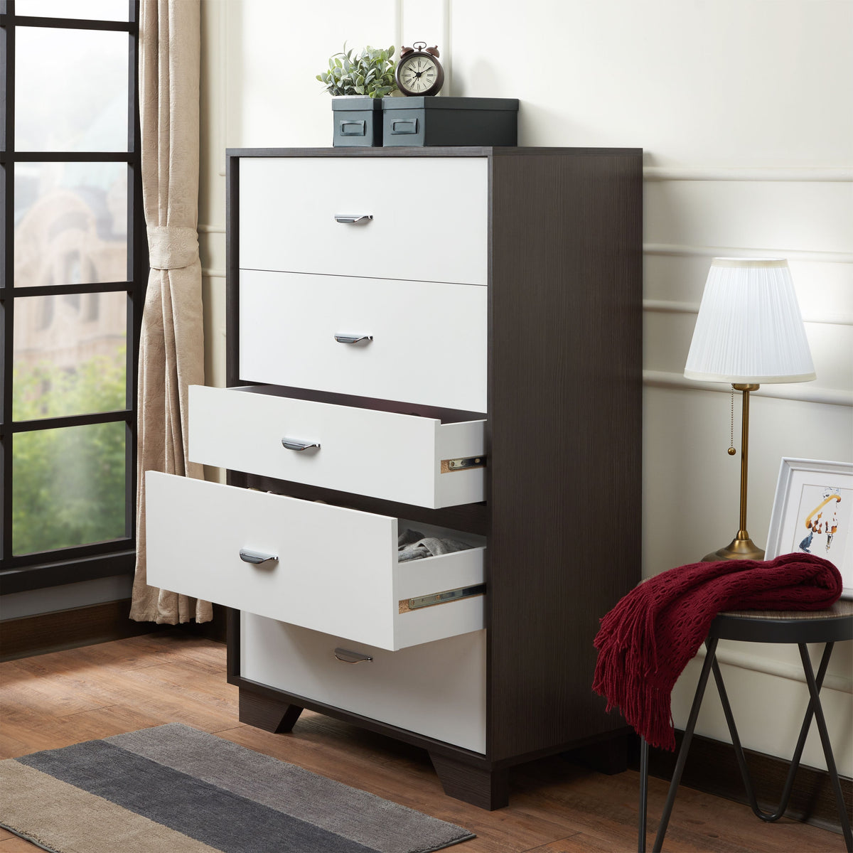 Eloy 5 Drawer Rectangular Drawer Chest