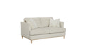 Off White Loveseat with Reversible Cushions and Pillows