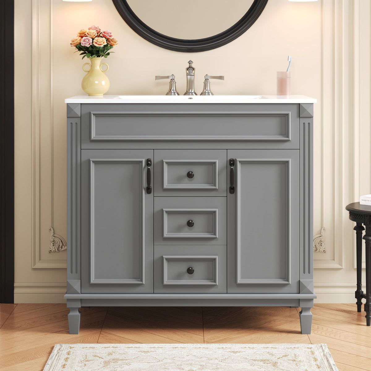 36" Bathroom Vanity with Top Sink
