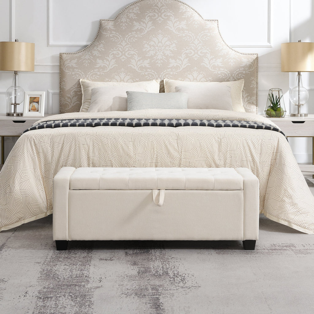 48" Ottoman with Storage and Safety Hinge