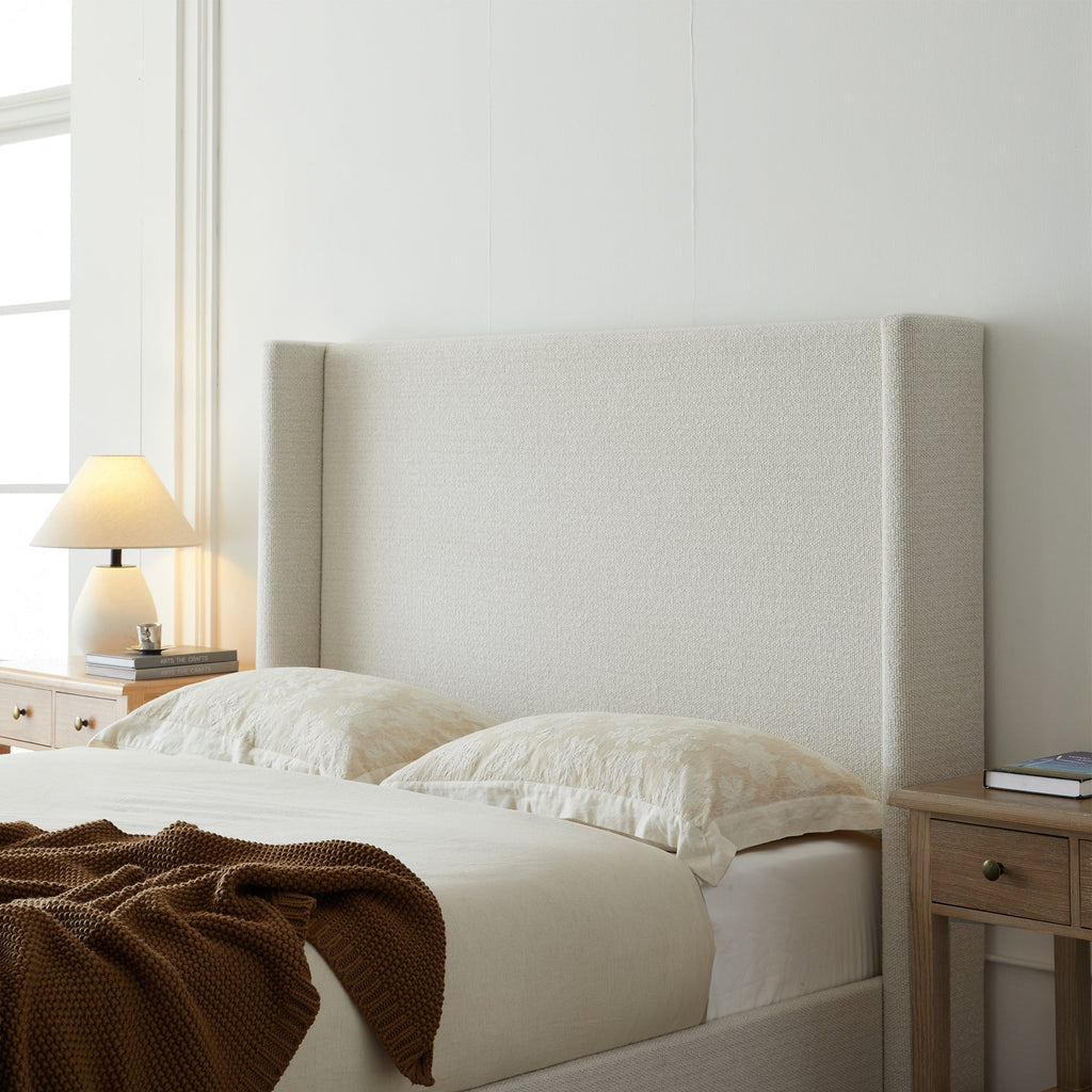 Hosford Upholstered Wingback Bed - Queen Size