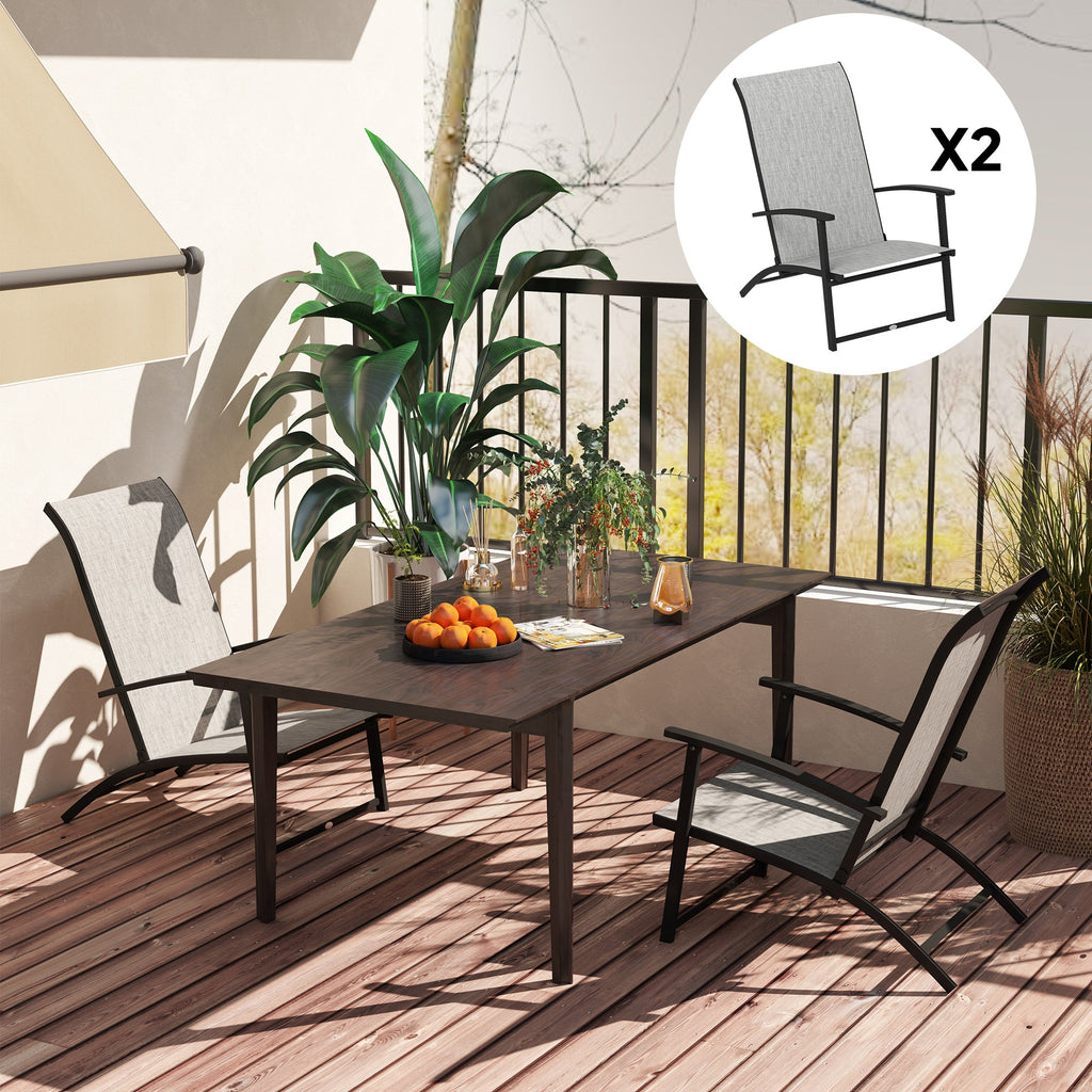 Outsunny Folding Patio Chairs Set of 2