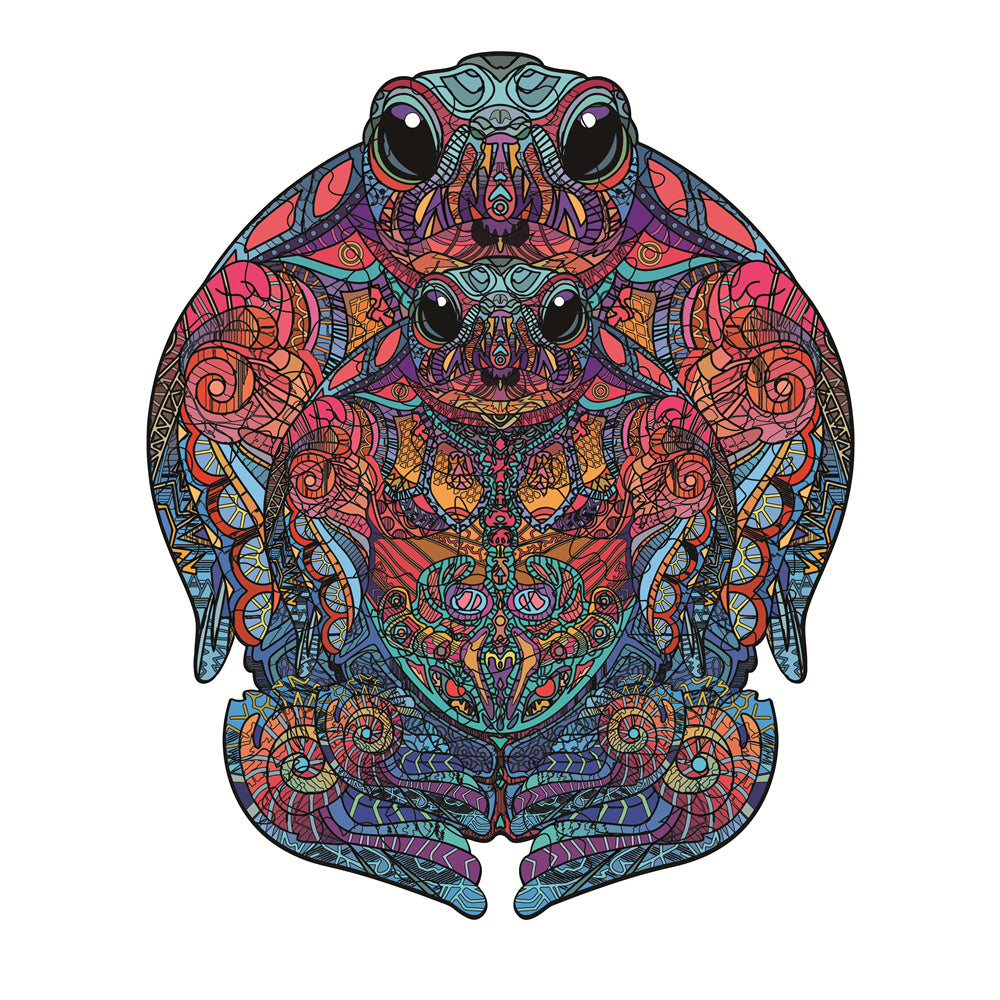 Each Piece Is Animal Shaped Christmas Gift Colorful Elephant Turtle Wooden Jigsaw Puzzles