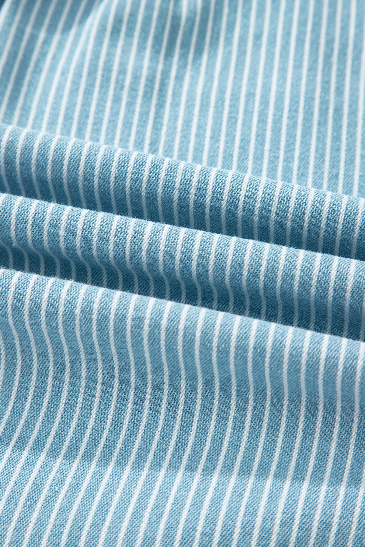 Stripe Cuffed Short Sleeve Button Up Shirt