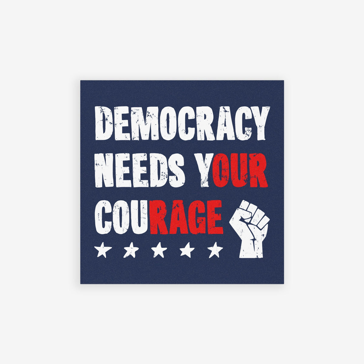 Democracy Sticker & Magnet