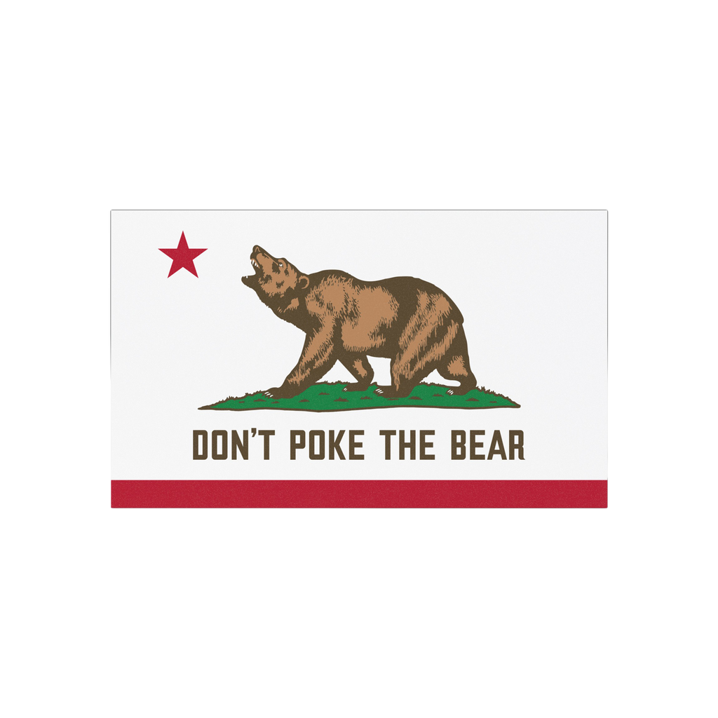 California Don't Poke The Bear Flag Sticker