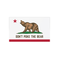 California Don't Poke The Bear Flag Sticker