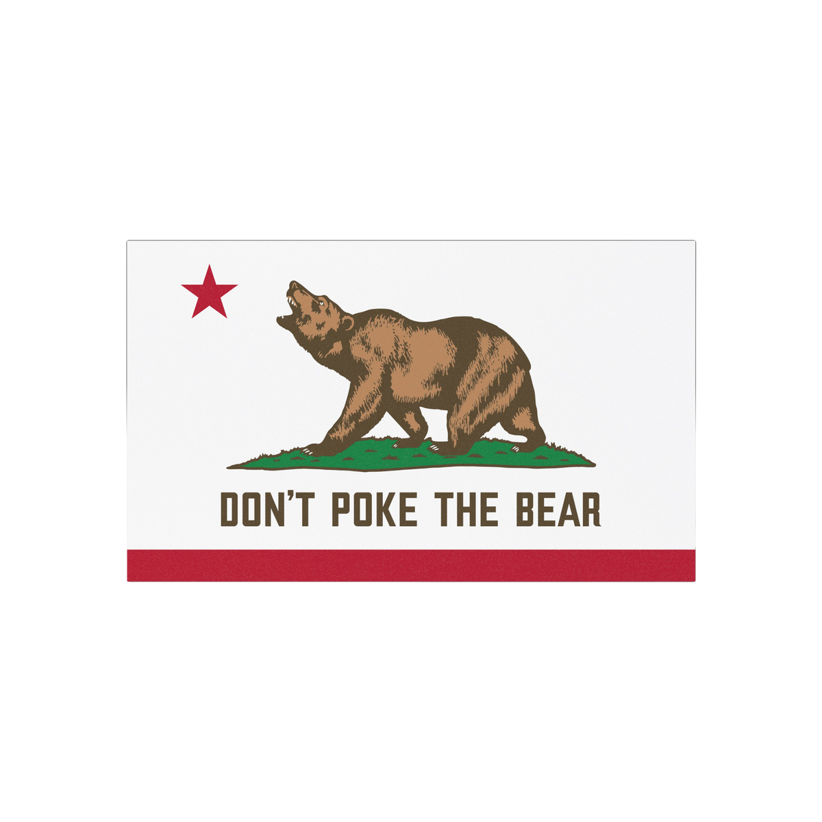California Don't Poke The Bear Flag Sticker