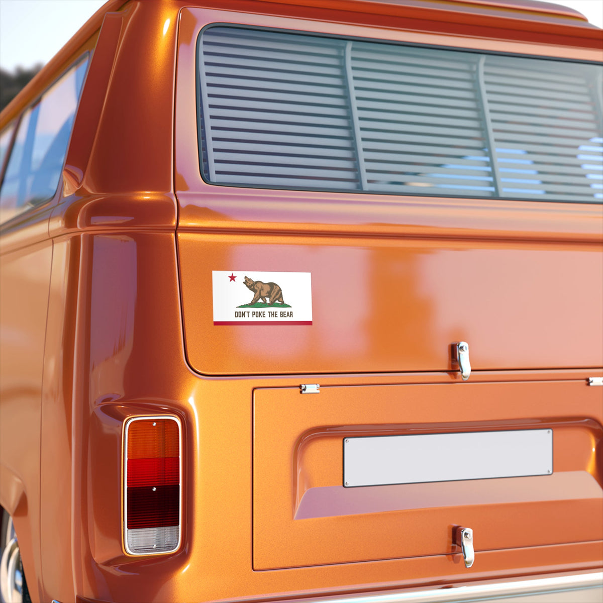 California Don't Poke The Bear Flag Sticker & Magnet
