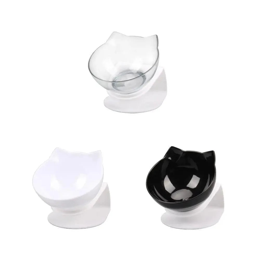 Double Transparent Non-slip Food Bowl With Protection For Cats Modern Kitten Food Bowl Pet Accessories