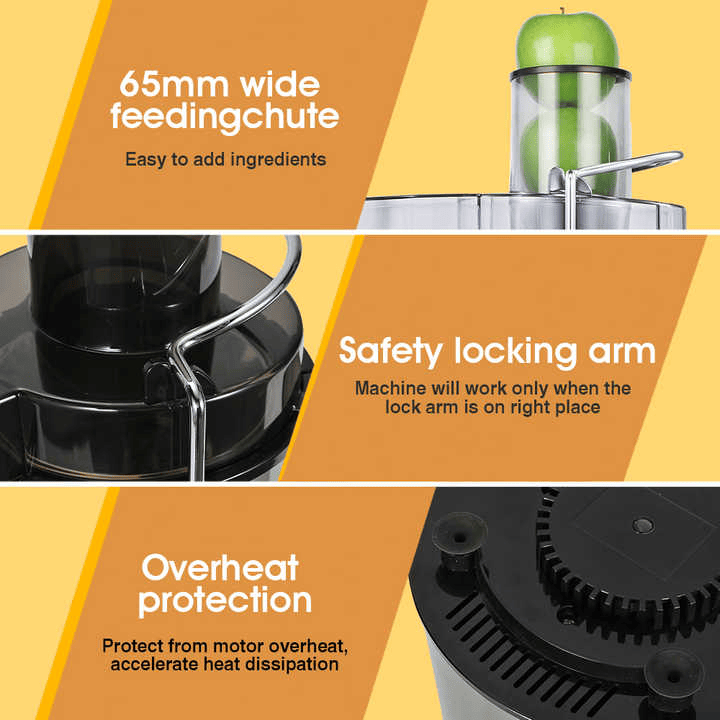 28199470 900W Multi-function electric juicer juice 0.8L, 1.5L slag cup without BPA fruit and vegetable juice, modern vertical mixing kitchen juicer, secondary mechanical
