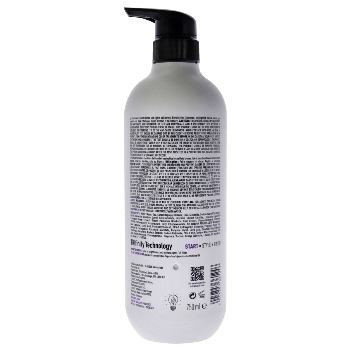 Color Vitality Blonde Shampoo by KMS for Unisex - 25.3 oz Shampoo