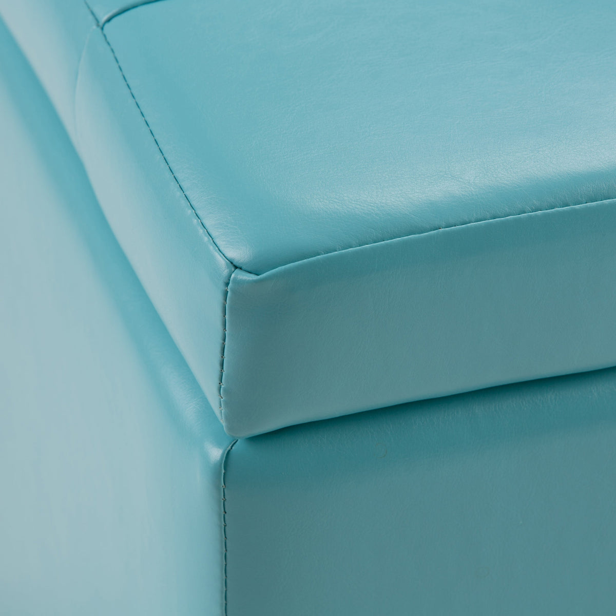 Cosmopolitan 34 Inch Wide Storage Ottoman in Soft