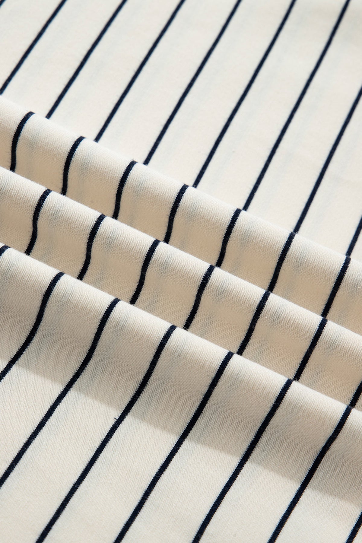 Stripe Drawstring Waist Pocketed Mini Dress