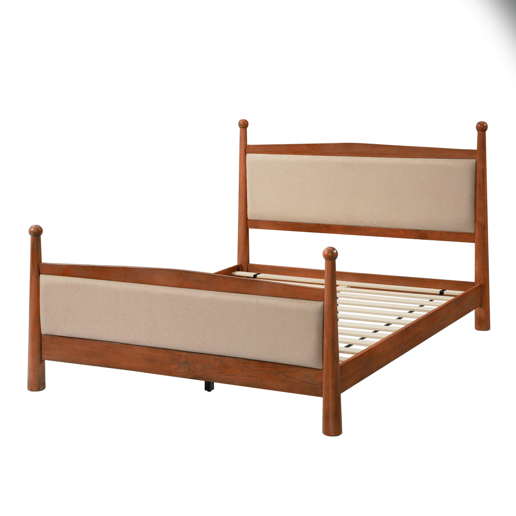 Queen Size Upholstered Platform Bed Frame